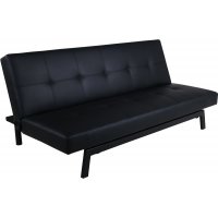 Sleep sovesofa - Svart kunstig skinn Sleep sovesofa - Svart kunstig skinn