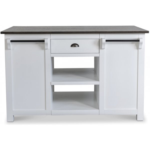 Heritage kjøkkenøy Skagen - Hvit/ Brunbeiset eikefinér Heritage kjøkkenøy Skagen - Hvit/ Brunbeiset eikefinér