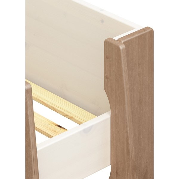 For barn loftseng 90 x 200 cm - Hvitkalket/gr�/brun