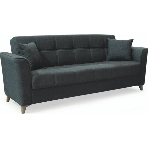 Lisboa 3-seters sovesofa - Mrkegr