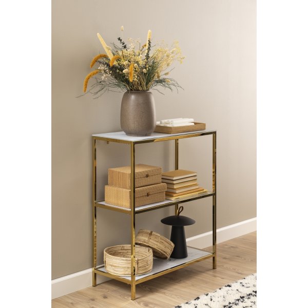 Alisma bokhylle 69,5 cm - Hvit marmor/gull Alisma bokhylle 69,5 cm - Hvit marmor/gull