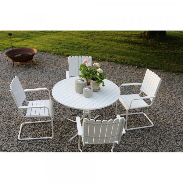 Holmsund spisegruppebord inkl. 4 stoler - Hvit