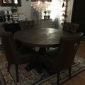 Kundebilde Lamier rundt spisebord - 120/170cm - Brunbeiset