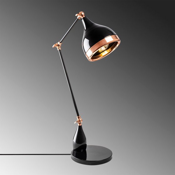 Yildo bordlampe 2 - Svart/kobber