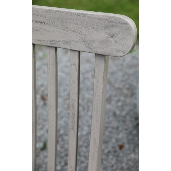 Salt dekkstol med innebygget fotsttte - Gr teak + Treolje til mbler