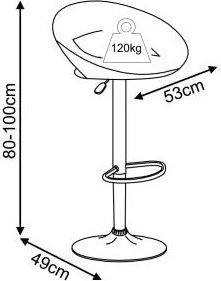 Barkrakk svart, høydejusterbar Barkrakk svart, høydejusterbar