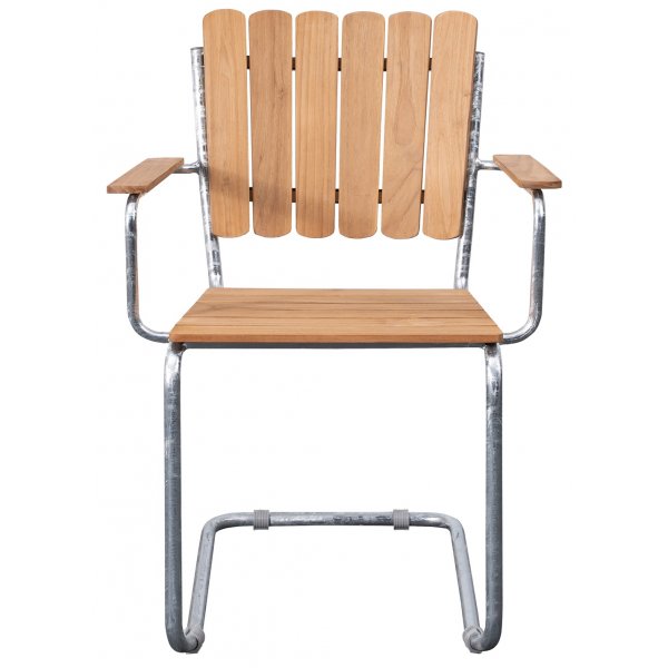 M�llan stabelbar spisestol med armlener i teak