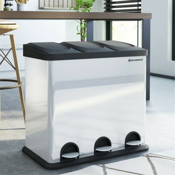 Luan avfallsbeholder 54 l - Sølv/sort Luan avfallsbeholder 54 l - Sølv/sort