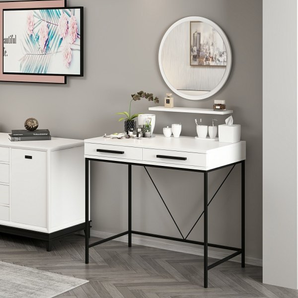 Sane sminkebord 90 x 45 cm - Hvit Sane sminkebord 90 x 45 cm - Hvit