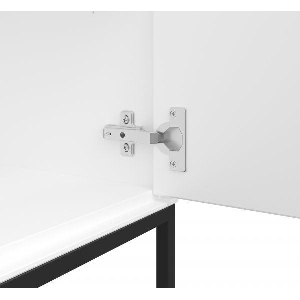 Slimline nattbord harlekin - Hvit/svart