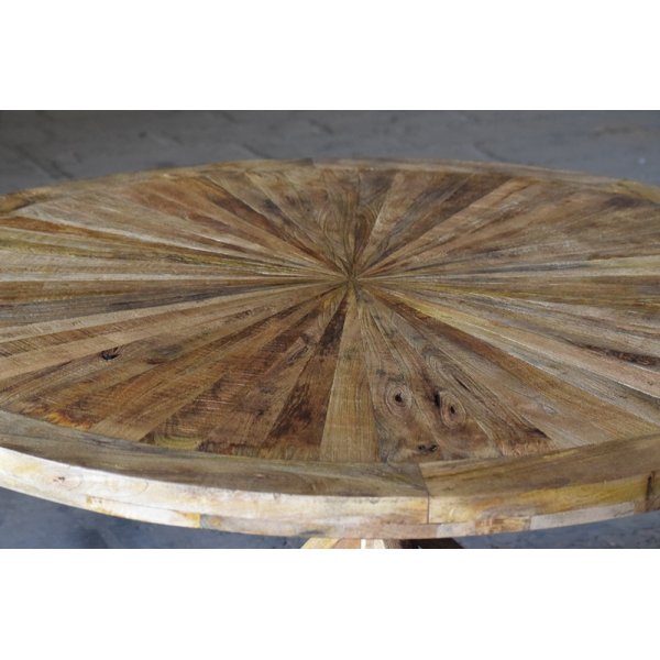 Palma rundt spisebord 140 cm - Resirkulert drivved + Treolje til mbler