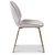 Deco velvet stol - Lysegr / Messing