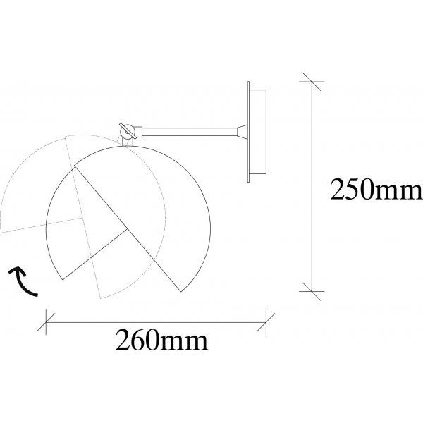 Berkeley vegglampe 252-A - Sort/gull Berkeley vegglampe 252-A - Sort/gull
