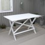 Knohult spisebord 125 cm - Hvit + Tekstilrens for mbler