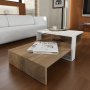 Charm salongbord - Hvit/valntt