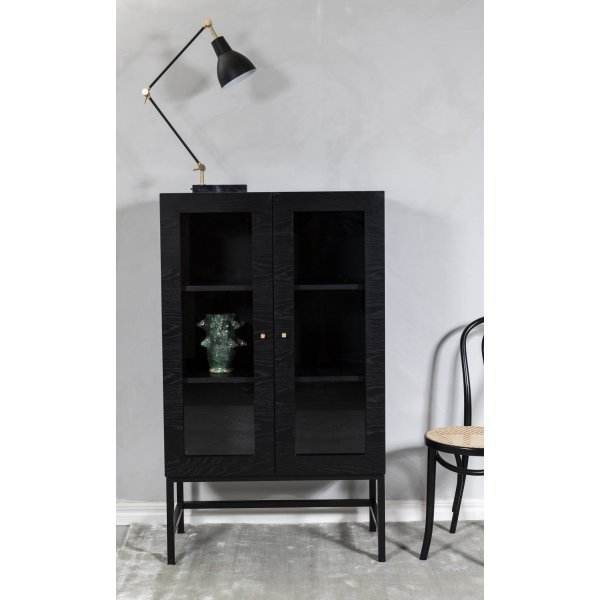 Carl vitrineskap (Highboard) - Svartbeiset eik Carl vitrineskap (Highboard) - Svartbeiset eik
