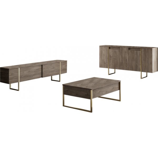 Lux skjenk Valnøtt/gull Lux skjenk Valnøtt/gull