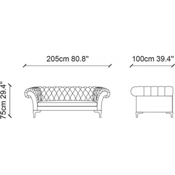 Bianca 2-seters sofa - Krem Bianca 2-seters sofa - Krem
