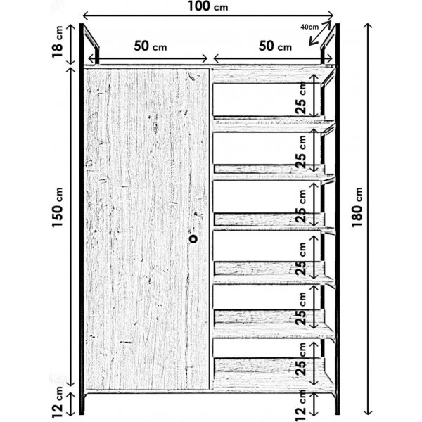 Limbo garderobe 613 - Eik Limbo garderobe 613 - Eik