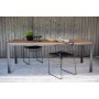 Chania spisebord 205 x 90 cm - Svart/Natur