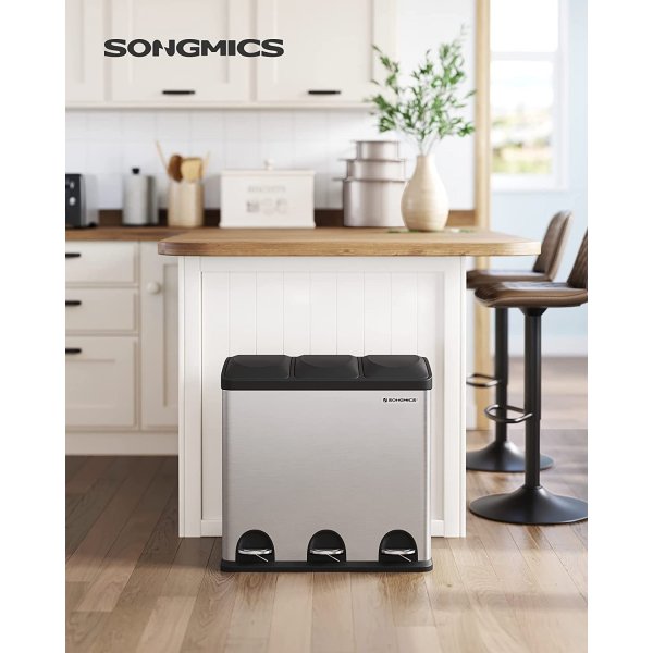 Luan avfallsbeholder 54 l - Sølv/sort Luan avfallsbeholder 54 l - Sølv/sort