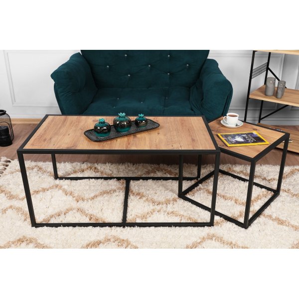 Atlantis salongbord - Valnøtt/svart Atlantis salongbord - Valnøtt/svart