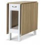 Signum spisegruppe Slagbord hvit/eik med 4 sorte Thonet no14 + 3.00 x Mbelftter