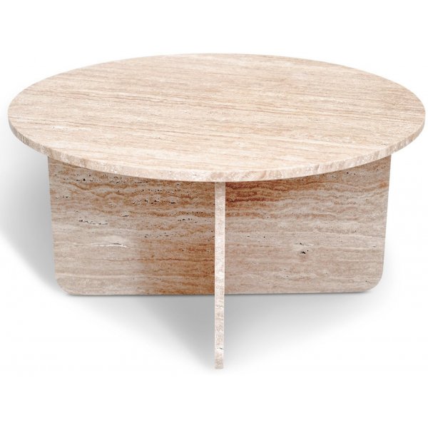 Level rundt salongbord i travertin 85 cm - Travertin