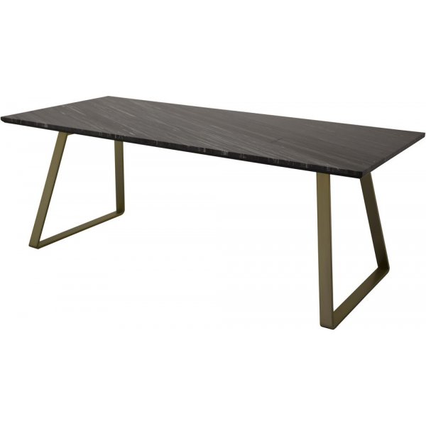 Spisebord Duffy 200 cm - Matt Messing / Marmor Spisebord Duffy 200 cm - Matt Messing / Marmor