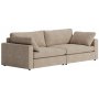 Moby 4-seters sofa 266 cm - Mørk beige + Møbelføtter Moby 4-seters sofa 266 cm - Mørk beige + Møbelføtter