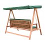 Sammenleggbar hengekøye i tre med grønt tak Sammenleggbar hengekøye i tre med grønt tak