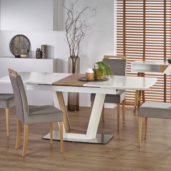 Vickie spisebord - Hvit/eik Vickie spisebord - Hvit/eik