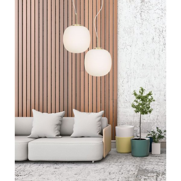 Taklampe Sirius - Matt messing / opalhvit Taklampe Sirius - Matt messing / opalhvit