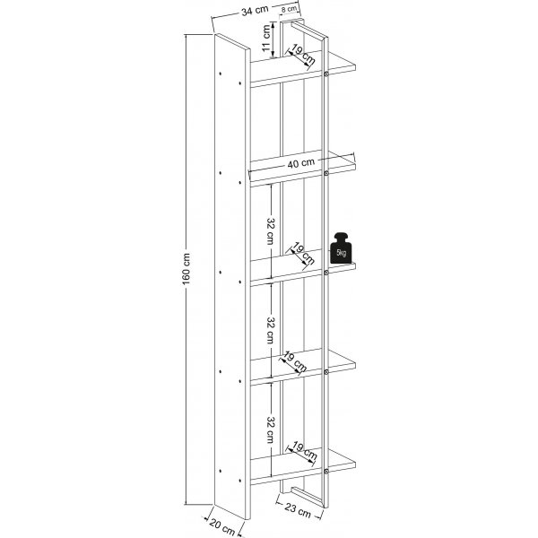 Simge bokhylle - Eik Simge bokhylle - Eik