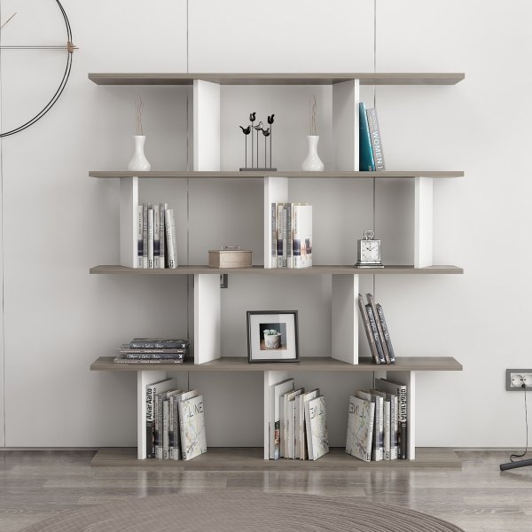 Jorin bokhylle - Mørk grå/hvit Jorin bokhylle - Mørk grå/hvit