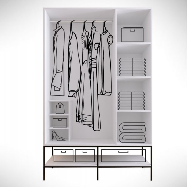 Martin garderobe 126 cm - Hvit Martin garderobe 126 cm - Hvit