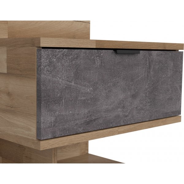 Arica nattbord hyre - Eik/gr