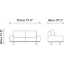 Istanbul 2-seters sofa - Ecru