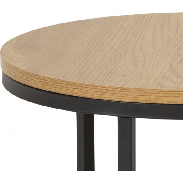 Spiro sofabord �50/80 cm - Eik/sort