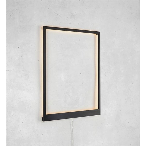 Frame vegglampe 70 x 50 cm - Svart Frame vegglampe 70 x 50 cm - Svart