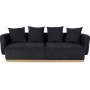 Queen 3-seters sofa - Svart