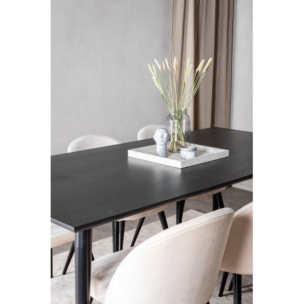Dip spisebord 180 x 90 cm - Sort Dip spisebord 180 x 90 cm - Sort