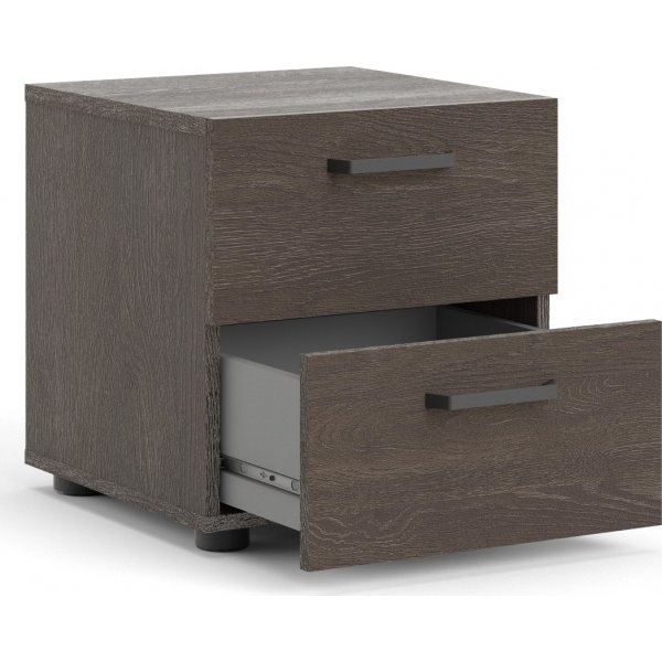 Dallas nattbord - M�rkebrunt