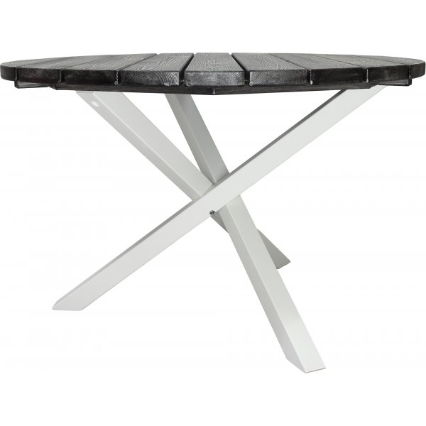 Scottsdale rundt spisebord 112 cm -Grlasert/hvit