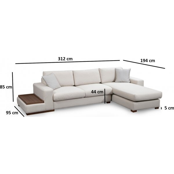 Lange divansofa - Beige Lange divansofa - Beige