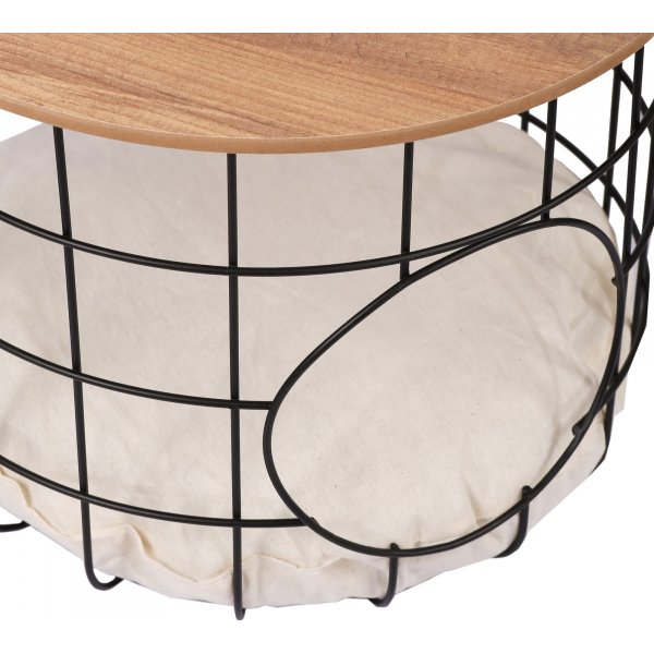 Cat sofabordsett - Furu/svart Cat sofabordsett - Furu/svart