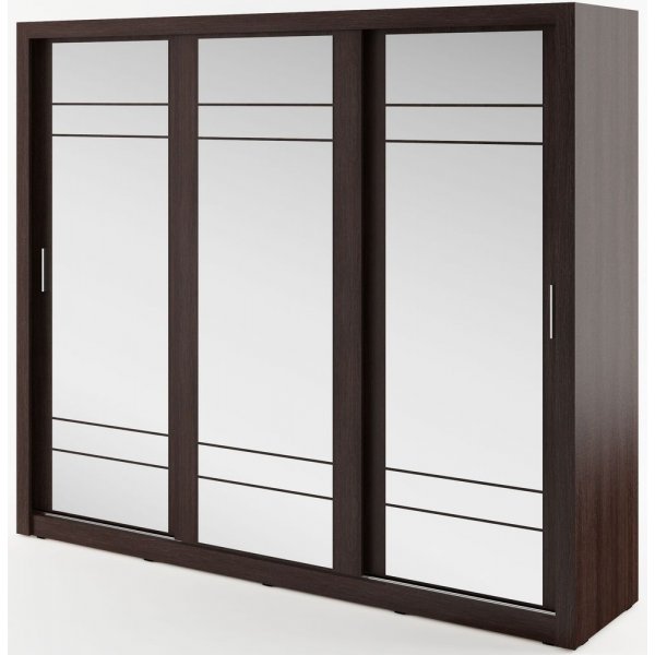 Mervyn garderobe med speil - Wenge