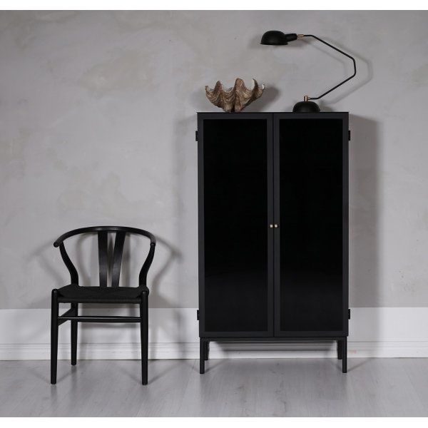 Revel skap - Svart / M�rktonet glass
