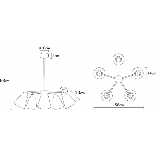 Magneto taklampe N-541 - Flerfarget Magneto taklampe N-541 - Flerfarget