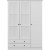Capeto garderobe med speildrer, 135 cm - Hvit